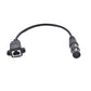 SYSTEM-S LAN Kabel 30 cm RJ45 Buchse zu XLR 3 Pin Buchse Schraube in Schwarz
