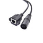 SYSTEM-S LAN Kabel 30 cm RJ45 Buchse zu XLR 3 Pin Stecker Schraube in Schwarz