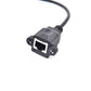 SYSTEM-S LAN Kabel 30 cm RJ45 Buchse zu XLR 3 Pin Stecker Schraube in Schwarz
