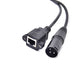 SYSTEM-S LAN Kabel 30 cm RJ45 Buchse zu XLR 3 Pin Stecker Schraube in Schwarz