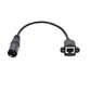 SYSTEM-S LAN Kabel 30 cm RJ45 Buchse zu XLR 3 Pin Stecker Schraube in Schwarz