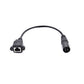 SYSTEM-S LAN Kabel 30 cm RJ45 Buchse zu XLR 3 Pin Stecker Schraube in Schwarz