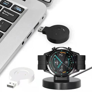 SYSTEM-S USB 2.0 Kabel 100cm Ladestation für Huawei Watch GT Smartwatches in Schwarz