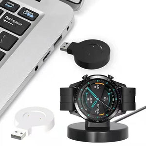 Câble SYSTEM-S USB 2.0 station de charge 100 cm pour montres intelligentes Huawei Watch GT en noir