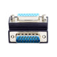SYSTEM-S DB15 Adapter DSUB 15 Pin Stecker zu Buchse 90° Winkel Schraube Kabel in Schwarz