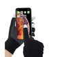 Guantes de tela antideslizantes SYSTEM-S para pantallas táctiles de smartphones en color negro