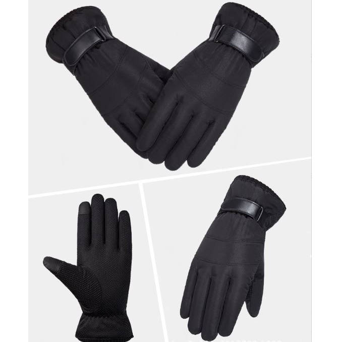 anti touch handschuh SYSTEM-S Anti Rutsch Handschuhe aus Polyester für Smartphones Touch Bi
