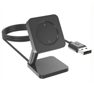 Cable USB 2.0 SYSTEM-S Estación de carga de 100 cm para reloj inteligente Amazfit GTR 4 3 GTS 4 3 negro