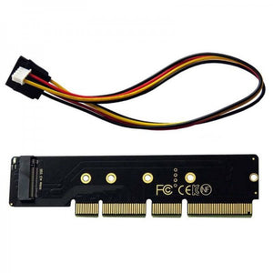 Adaptateur SYSTEM-S NGFF M.2 Key NVME AHCI SSD vers PCI E 3.0 câble 35 cm pour SSD 110 80 mm