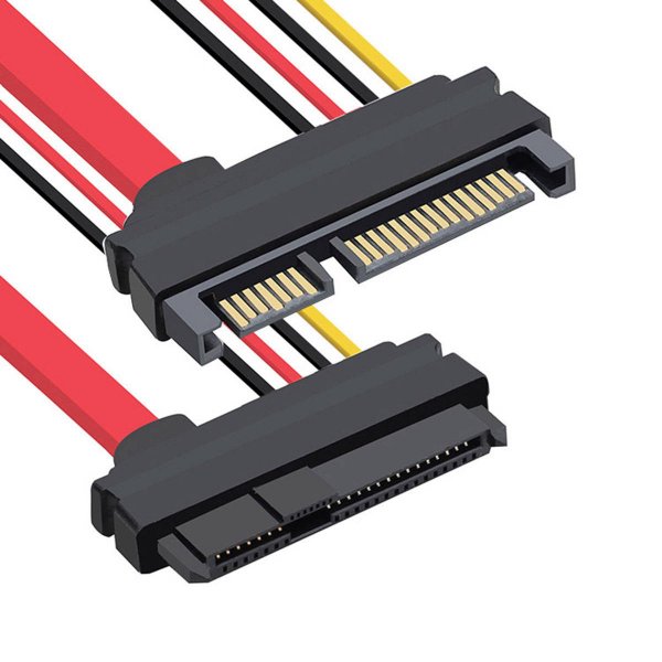 Câble SYSTEM-S SATA 10 cm adaptateur 22 broches mâle vers SAS 29 broches femelle pour disque dur