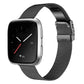 SYSTEM-S Milanese Metal Bracelet for Fitbit Versa 3 2 Sense Smartwatch in Black