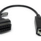SYSTEM-S OBD cable 30 cm OBD 2 socket for Honda 3pin in black for car diagnostics