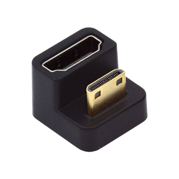 Adattatore HDMI mini plug su presa standard Cavo ad angolo di 180° U turn in nero