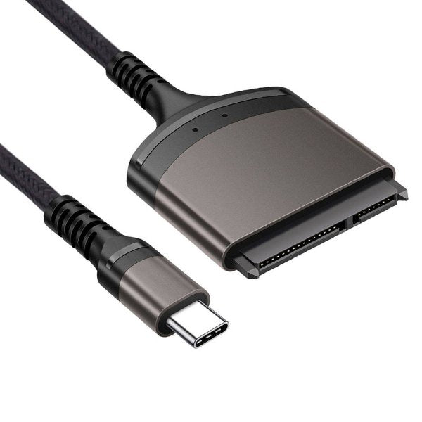 Cable SATA SYSTEM-S 15 cm 22 pines hembra a USB 3.1 Tipo C macho adaptador para disco duro