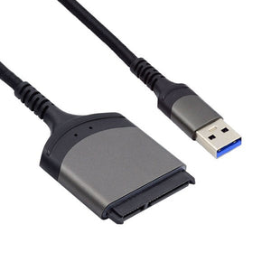 SYSTEM-S SATA cable 15 cm 22Pin female to USB 3.0 Type A male adapter for hard drive