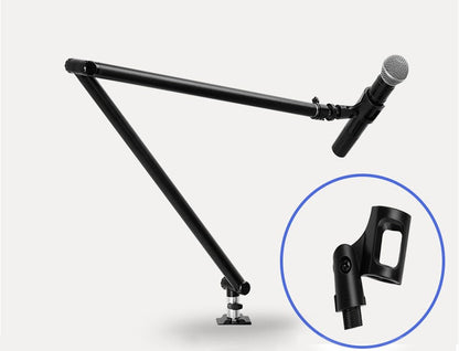 SYSTEM-S table mount 360° gooseneck stand for microphones in black