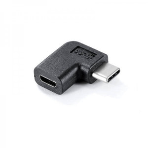 Adaptateur SYSTEM-S USB 3.1 type C mâle vers câble coudé 2.0 Micro B femelle en noir