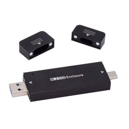 SYSTEM-S NVME M-key M.2 NGFF adapter to USB 3.1 Type C & 2.0 Type A connector for SATA SSD