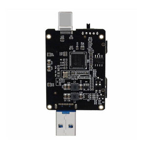 Adaptador de enchufe SYSTEM-S CFexpress a conector USB 3.1 y conector 3.0 con cable interruptor