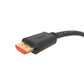 SYSTEM-S HDMI 2.0 Kabel 50 cm Typ A Stecker zu Stecker Adapter anschraubbar in Schwarz