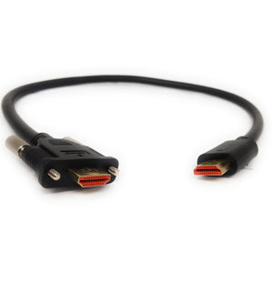 Cavo HDMI 2.0 da 50 cm tipo A adattatore maschio-maschio avvitabile in nero