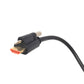 SYSTEM-S HDMI 2.0 Kabel 50 cm Typ A Stecker zu Stecker Adapter anschraubbar in Schwarz