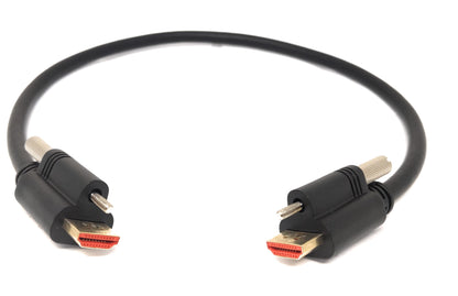 Cavo HDMI 2.0 da 50 cm tipo A adattatore maschio-maschio avvitabile in nero