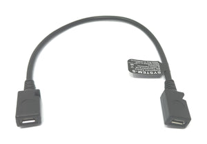 Câble SYSTEM-S USB 2.0 15 cm Adaptateur Micro B femelle vers femelle noir