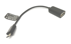 SYSTEM-S USB 2.0 cable 15 cm Micro B plug to Type A socket adapter in black