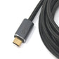 SYSTEM-S USB 3.2 Gen 2 Kabel 300 cm Typ C Stecker zu Stecker Adapter geflochten Schwarz