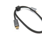 SYSTEM-S USB 3.2 Gen 2 Kabel 50 cm Typ C Stecker zu Stecker Adapter geflochten in Schwarz