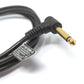 Cable de audio SYSTEM-S 150 cm estéreo AUX jack 6,35 mm macho a macho ángulo negro