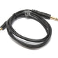 Cable de audio SYSTEM-S de 150 cm estéreo con conector AUX de 6,35 mm a conector de 3,5 mm negro