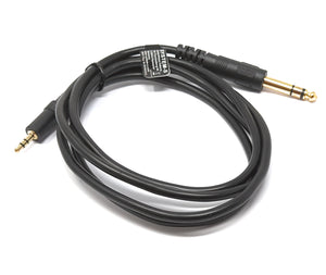 SYSTEM-S Audio Cable 150 cm Stereo AUX Jack 6.35 mm Plug to 3.5 mm Plug Black