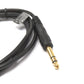 Cable de audio SYSTEM-S de 150 cm estéreo con conector AUX de 6,35 mm a conector de 3,5 mm negro