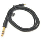 Cable de audio SYSTEM-S 150 cm estéreo AUX jack 6,35 mm macho a macho ángulo negro