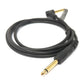 Cable de audio SYSTEM-S 150 cm estéreo AUX jack 6,35 mm macho a macho ángulo negro