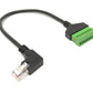 SYSTEM-S LAN cable 30 cm RJ45 plug to 8 pin terminal block angle in black