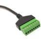 SYSTEM-S LAN cable 30 cm RJ45 plug to 8 pin terminal block angle in black