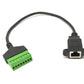 Câble LAN SYSTEM-S Prise RJ45 30 cm vers adaptateur à vis bornier 8 broches