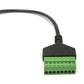 Câble LAN SYSTEM-S 30 cm prise RJ45 vers adaptateur d'angle bornier 8 broches en noir