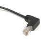 Câble LAN SYSTEM-S 30 cm prise RJ45 vers adaptateur d'angle bornier 8 broches en noir