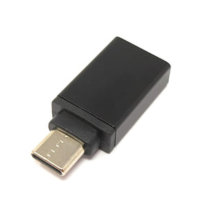 SYSTEM-S USB 3.1 adapter type C male to 3.0 A female cable in black