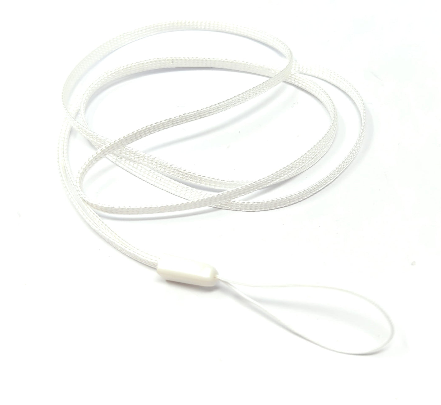 SYSTEM-S 5x Neck Strap Lanyard with Loop in White for Smartphone MP3 Player