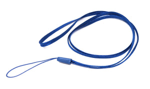 SYSTEM-S 5x Neck Strap Lanyard with Loop in Blue for Smartphone MP3 Player