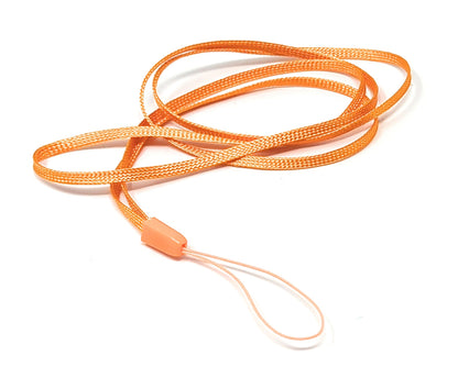 SYSTEM-S Halsband Umhängeband Trageband in Orange für Smartphone MP3 Player