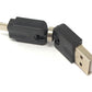 Adaptateur SYSTEM-S USB 2.0 Micro B mâle vers Type A femelle câble angle 360° en noir
