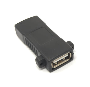 Adaptateur SYSTEM-S USB 2.0 type A femelle vers câble à vis femelle en noir