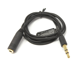 SYSTEM-S Audio Cable 15 cm Stereo AUX Jack 3.5 mm Male to Female in Black