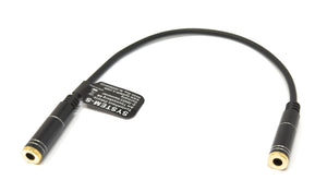 SYSTEM-S Audio Kabel 20 cm Stereo AUX Klinke 3,5 mm Buchse zu Buchse in Schwarz